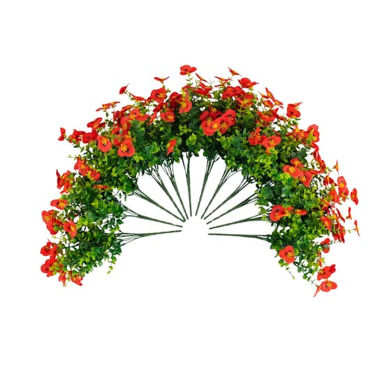 13" UV Resistant Artificial Pansy Bushes